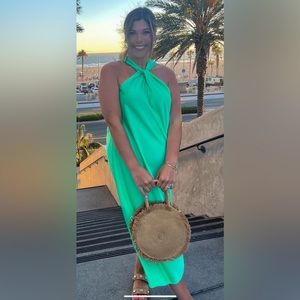 Halter Satin Slip Dress